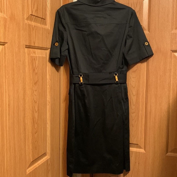 Jones New York Signature Stretch Collared Black Dress — 10 - Picture 3 of 10